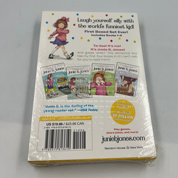 Junie B Jones Books 1-4 NEW Sealed Paperback 2001 First Boxed Set - Picture 2 of 8